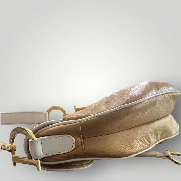 SOLD 📣 Vintage Christian Dior Tan Leather Saddle Bag - Picture 13 of 17